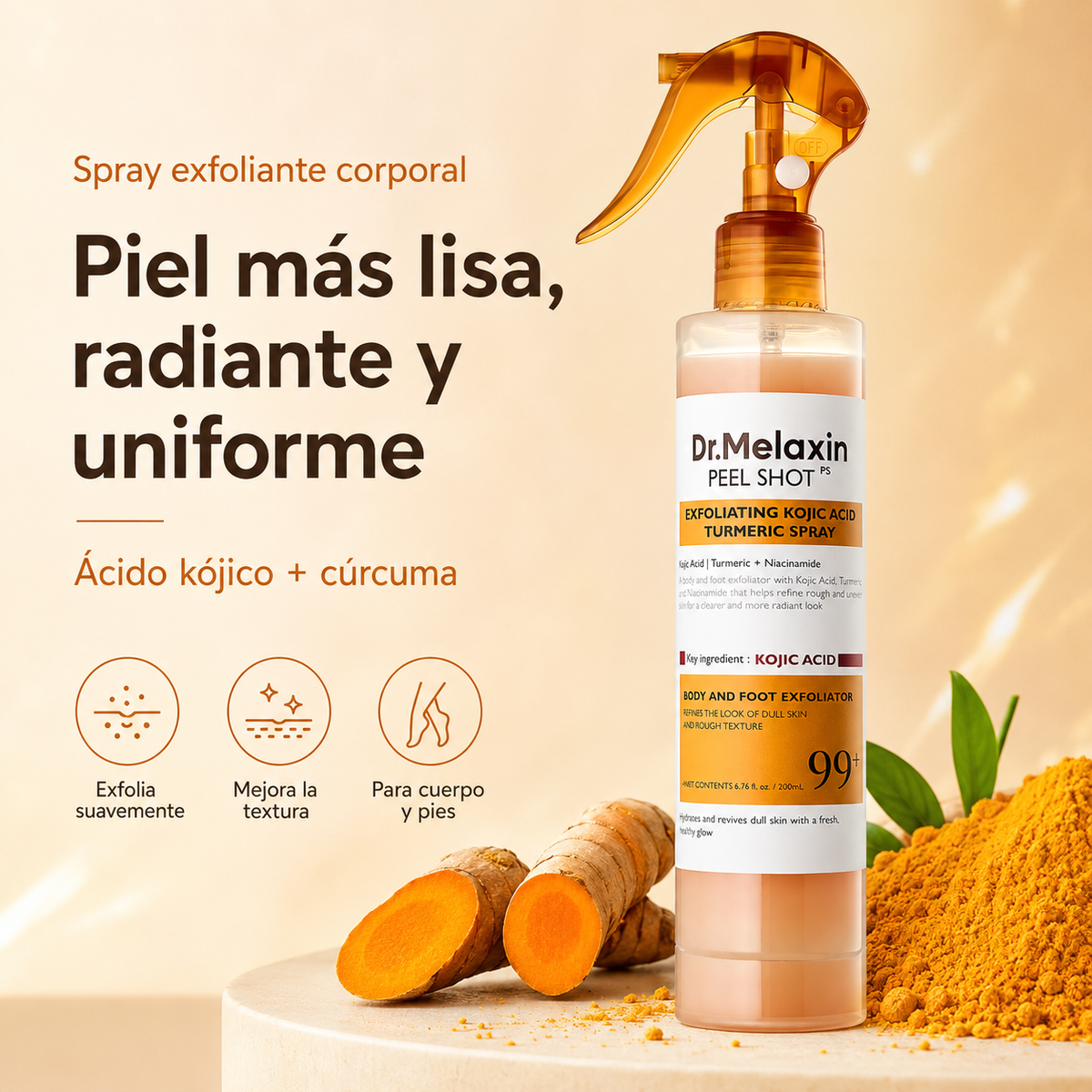 Spray Dr. Melaxin Exfoliante Curcuma