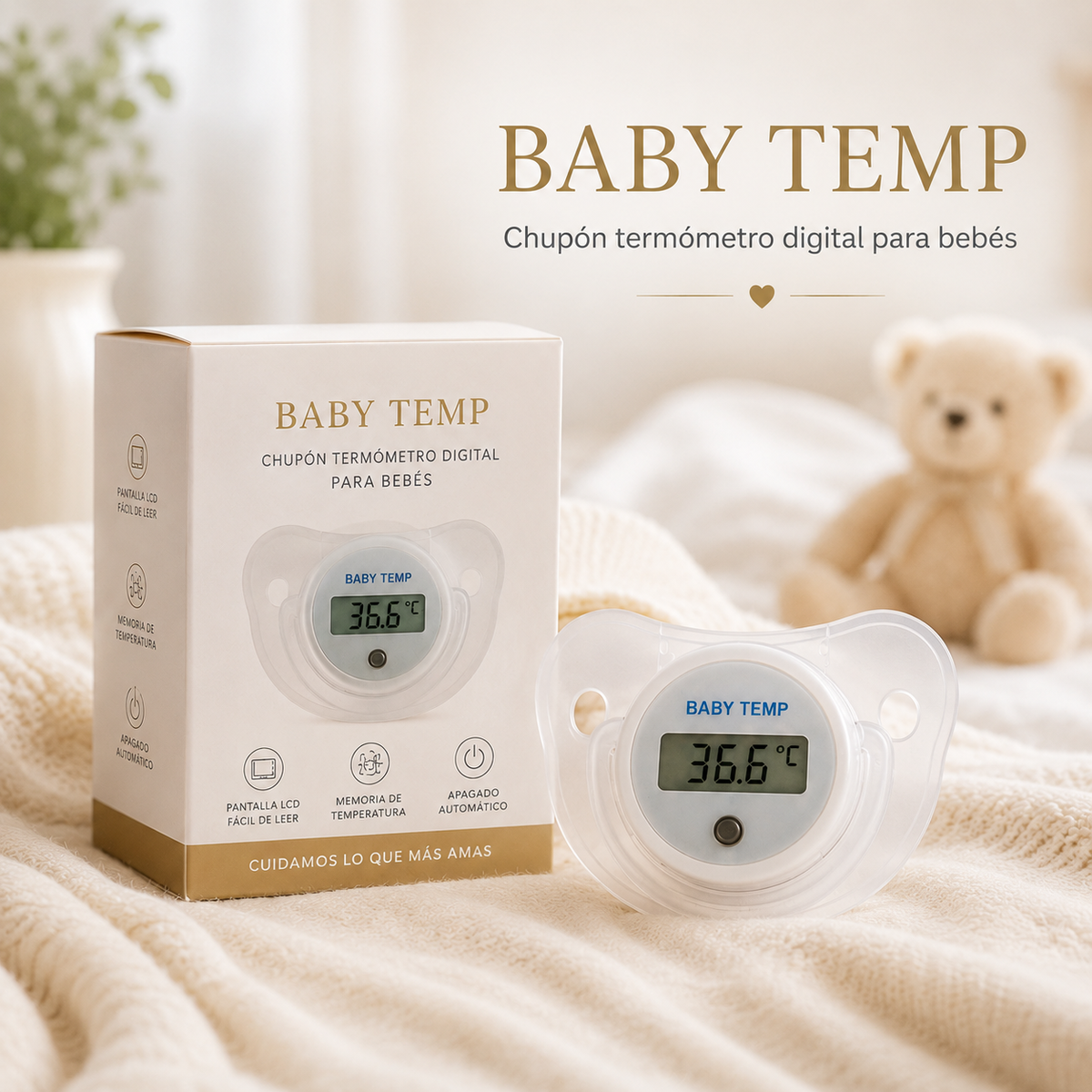Chupon Termometro Digital Para Bebes