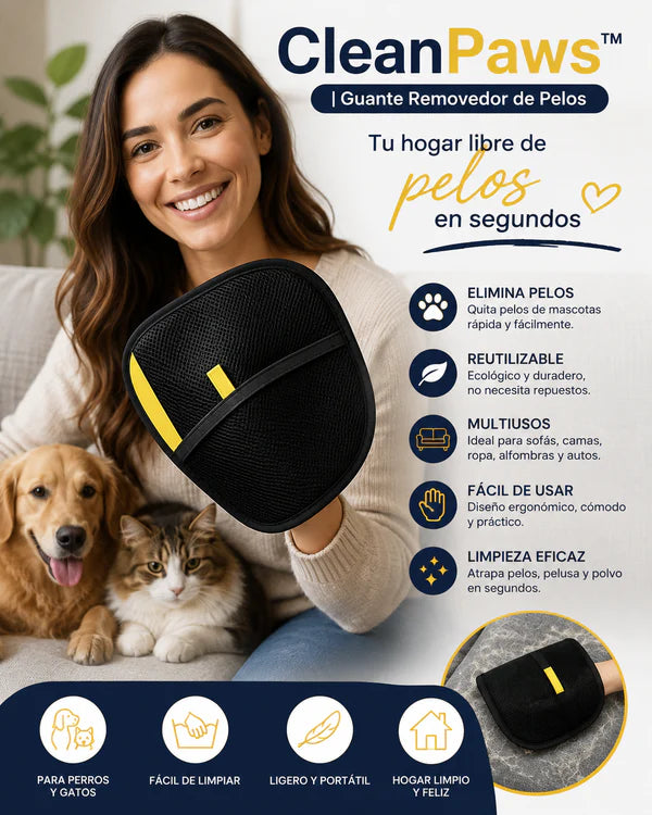 Clean™ Kit de 2 Guantes Removedores de Pelos para Mascotas