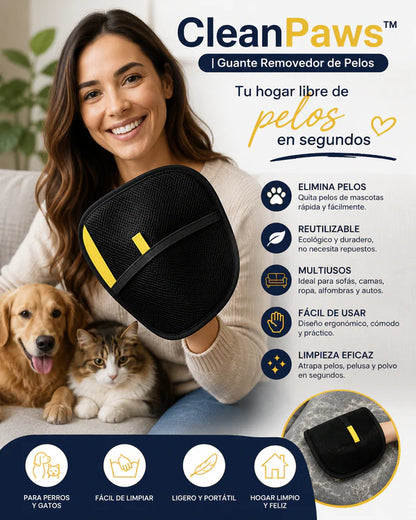 Clean™ Kit de 2 Guantes Removedores de Pelos para Mascotas