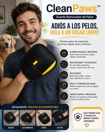Clean™ Kit de 2 Guantes Removedores de Pelos para Mascotas